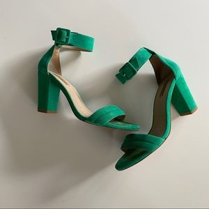 Zara ankle strap Kelly Green pumps